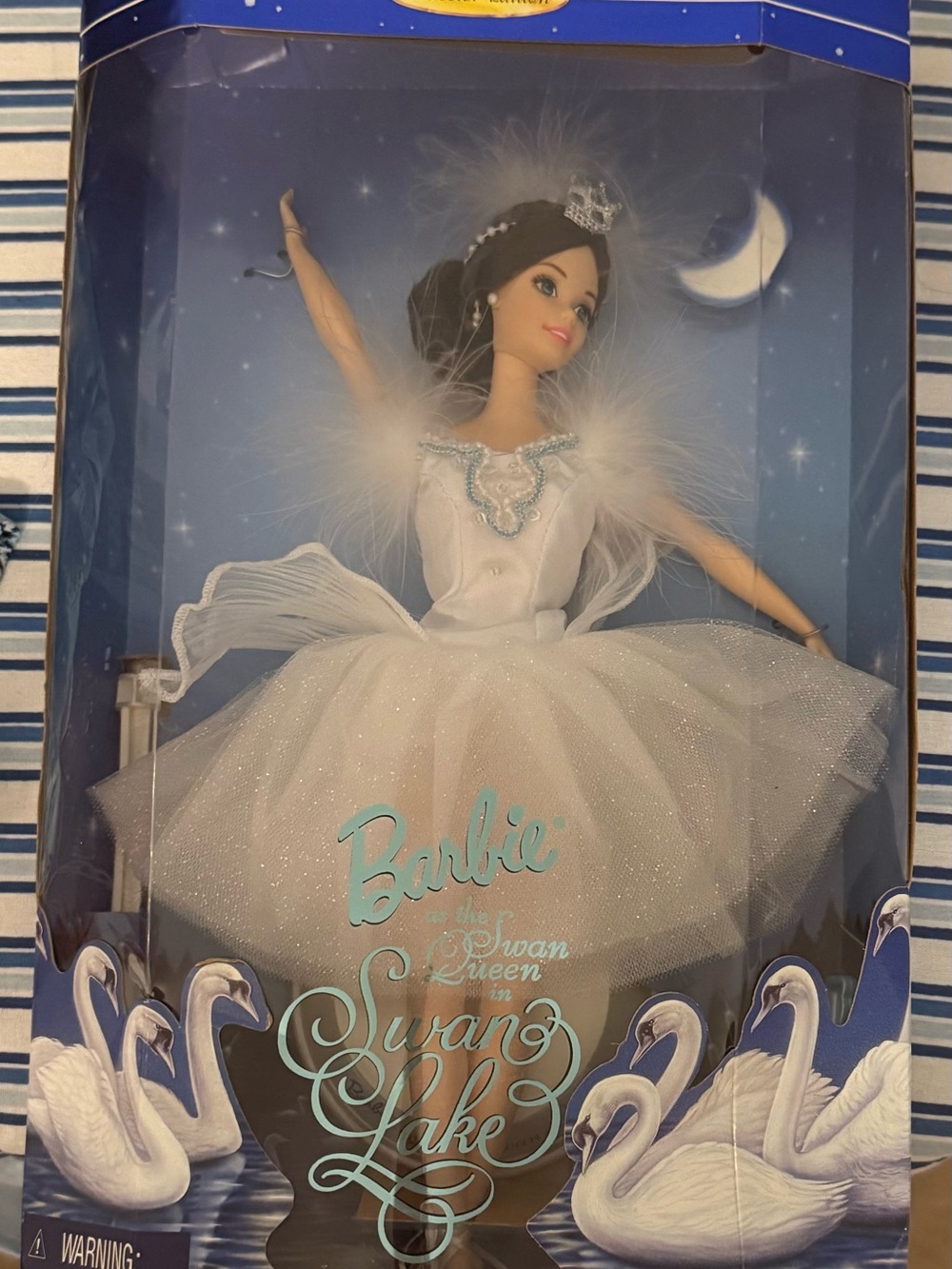 Barbie White and Silver Swan Lake Swan Queen Doll, vintage 1997 series
